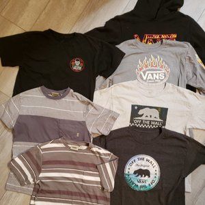 Big Lot Boys VANS 6 t-shirts & Sweatshirt sz Medium 10/12